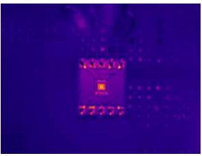 使用标準鏡頭拍攝的已通電電阻器的 圖像未能顯現出任何明顯異常。